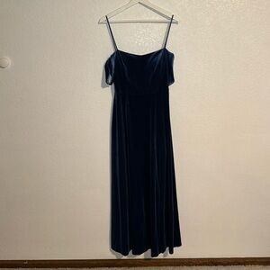 B2 by Jasmine Blue Velvety Formal Gown Size 14